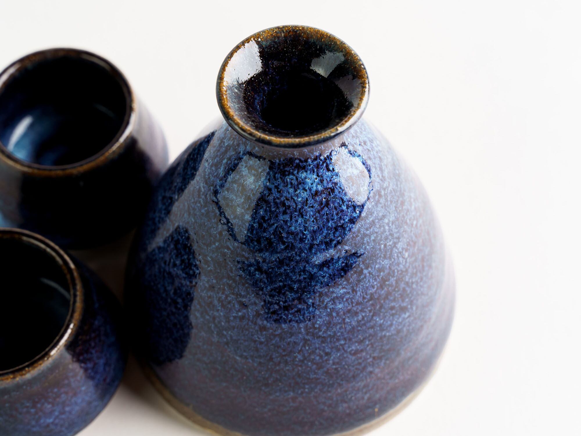 堤焼 徳利 堤焼 徳利とお猪口 仙台 民芸 乾馬窯 - メルカリ