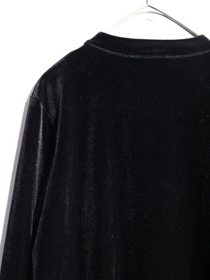 black one tone velours china shirt