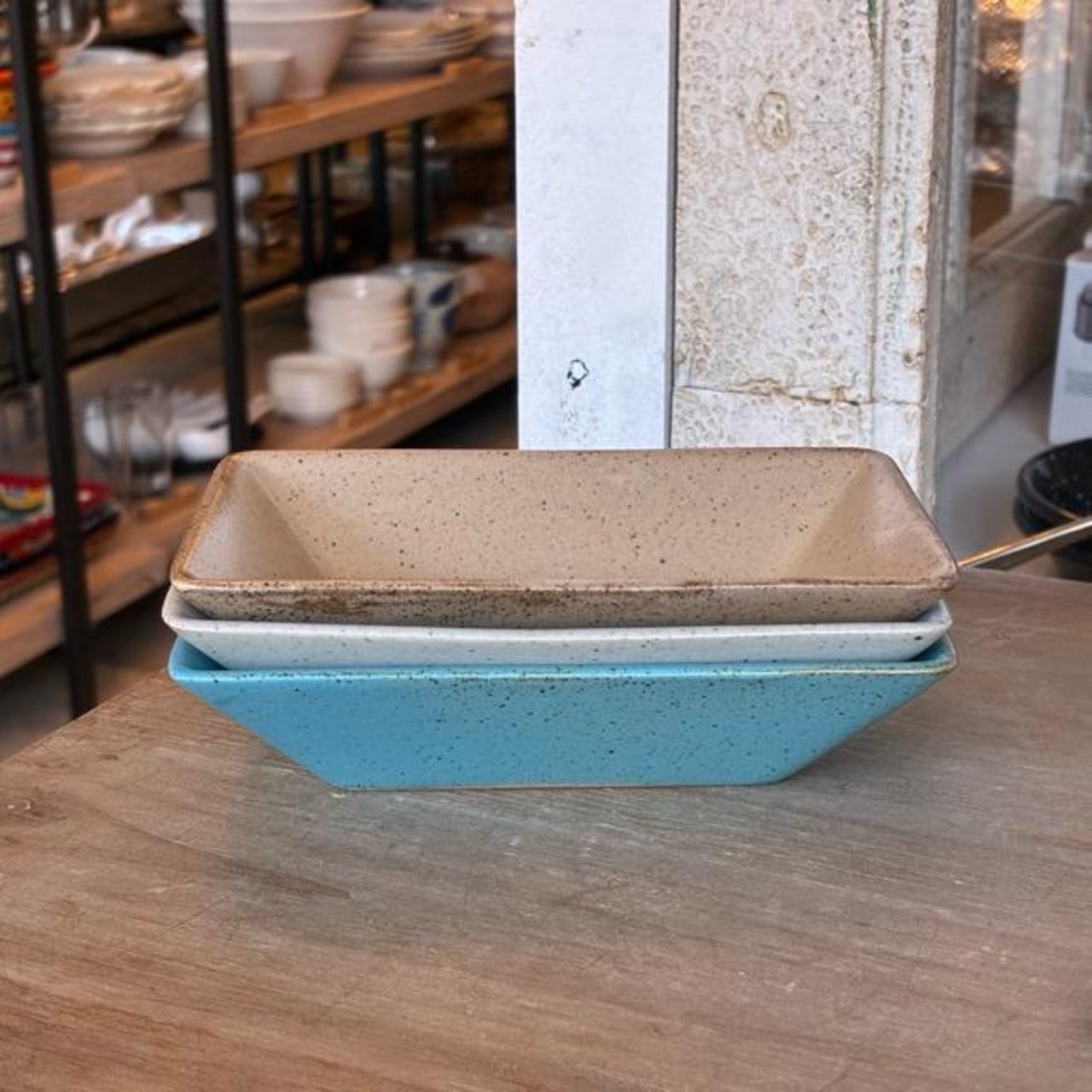Thailand Stackable rectangle bowl S 100ml　タイ　カサネレクタングルボウル　M　前菜　軽量食器　食洗機可　小鉢　和食器　TAMAKI　サラダ　スタッキング