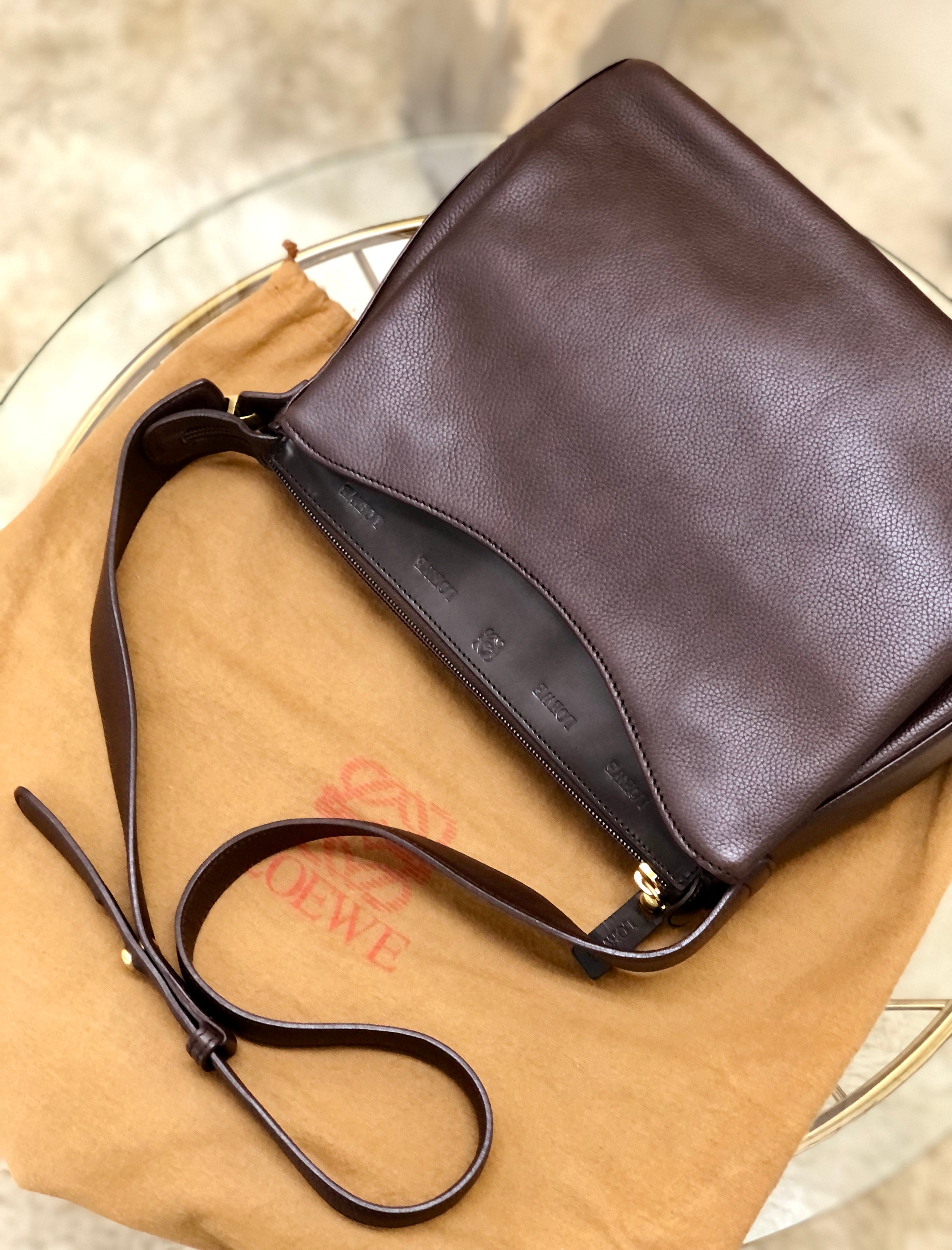 LOEWE 　ロエベ　アナグラム　エンボスレザー　コンビレザー　ショルダーバッグ　ブラウン　vintage　ヴィンテージ　オールド　8dbcg7 |  VintageShop solo powered by BASE