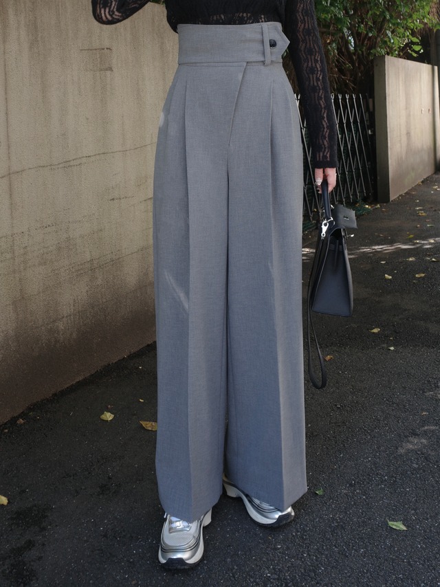 【予約】button pants / gray (11月下旬発送予定)
