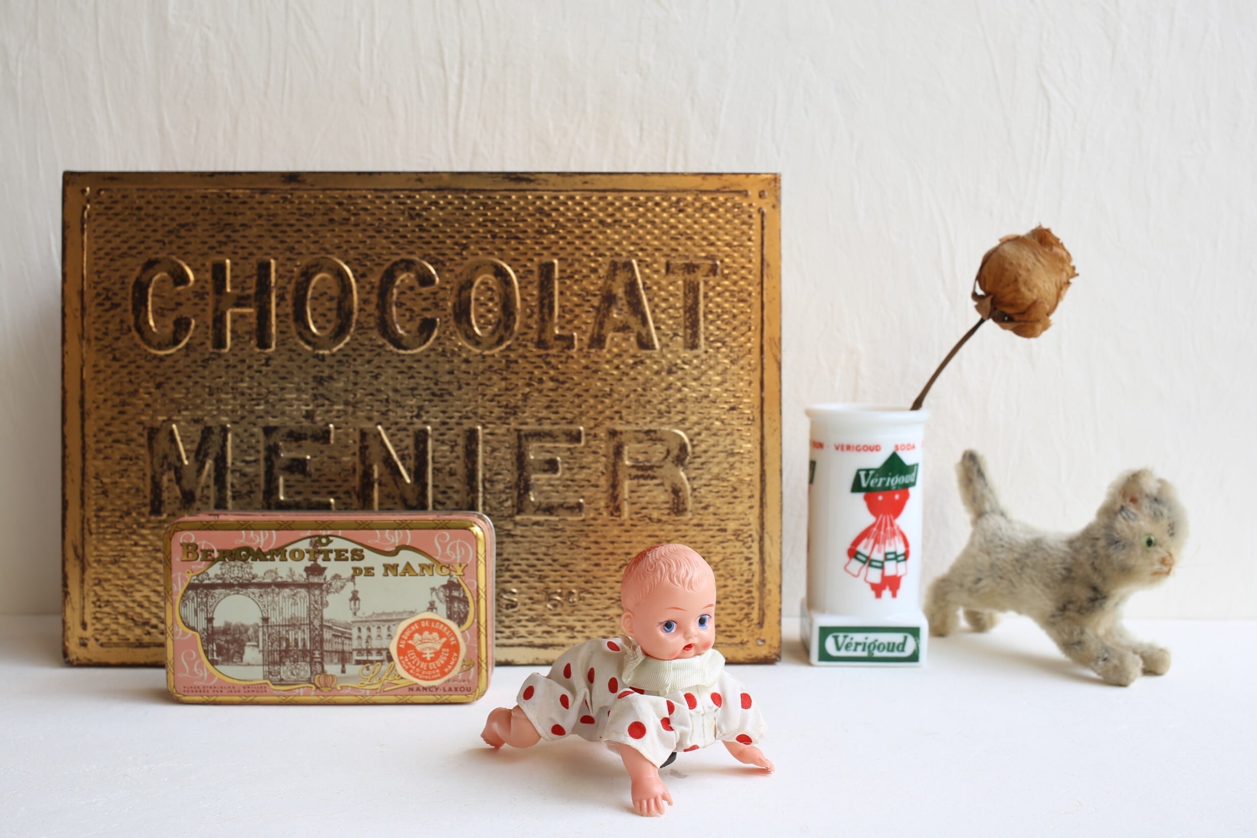 フランス アンティーク ヴィンテージ ゼンマイおもちゃ 『ハイハイする赤ちゃん』 N-05263