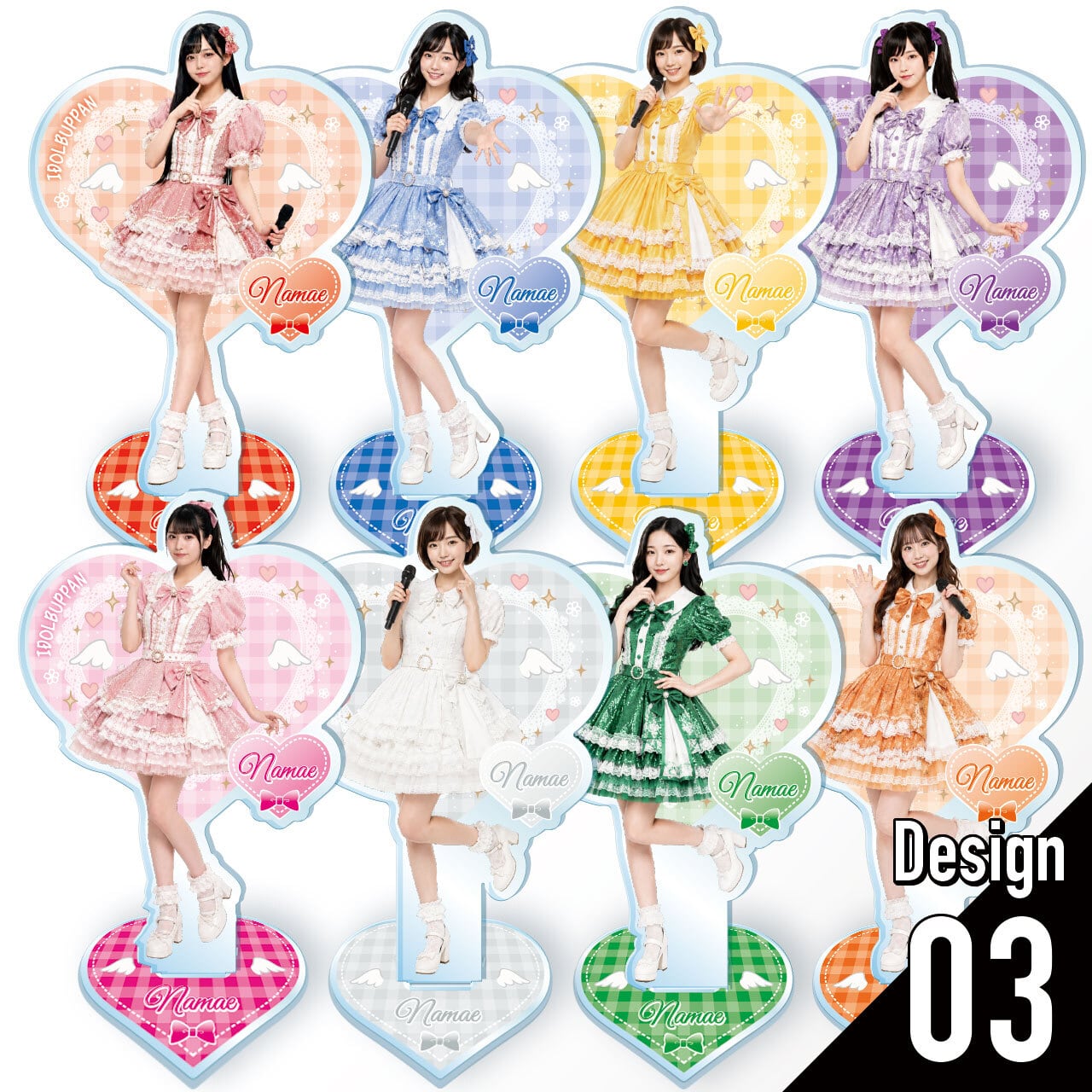 アクリルスタンド 15cm／デザイン03（エンジェル❤︎ハート）単価：¥2,600