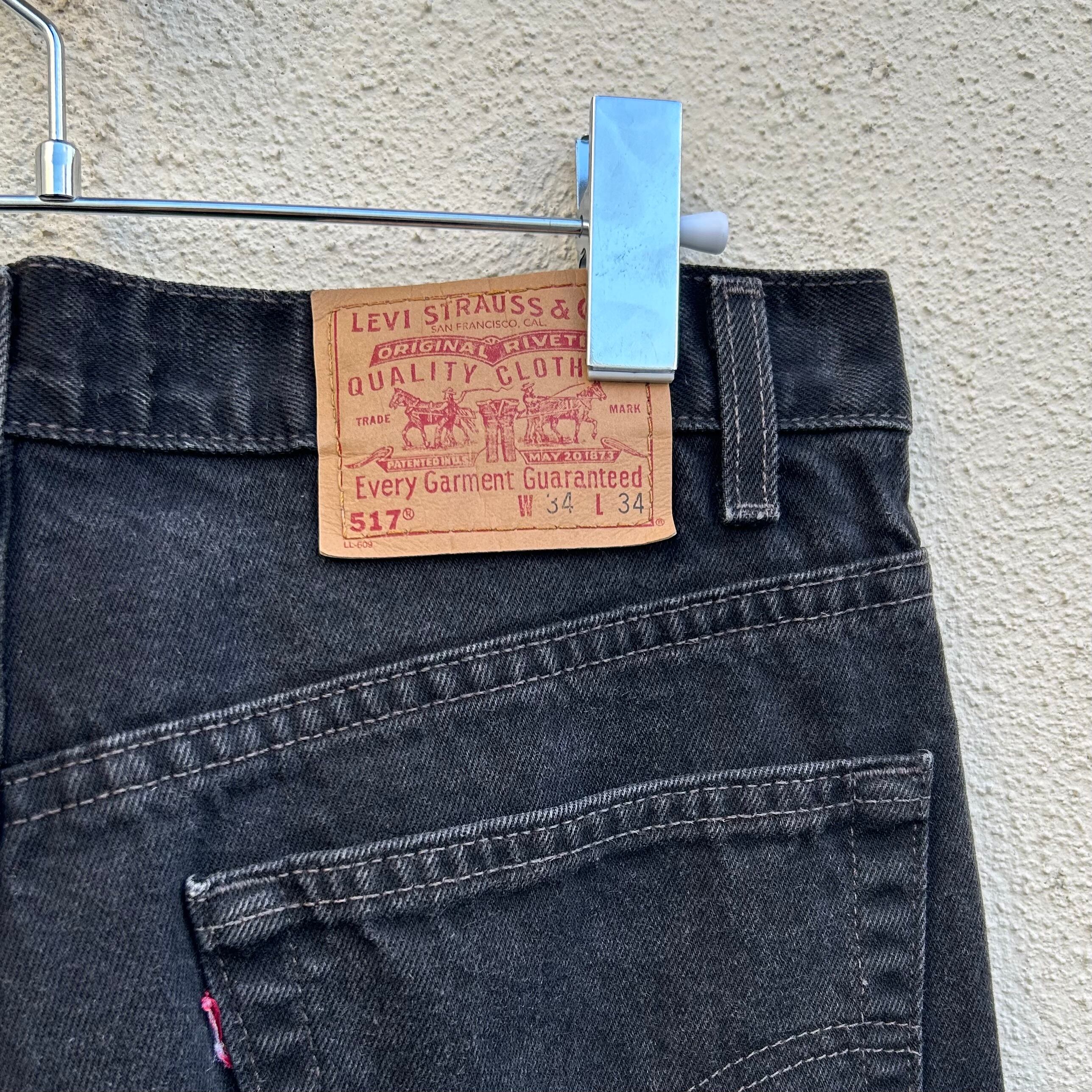 Levi's】 517 black denim W34 L34 made in US | fil