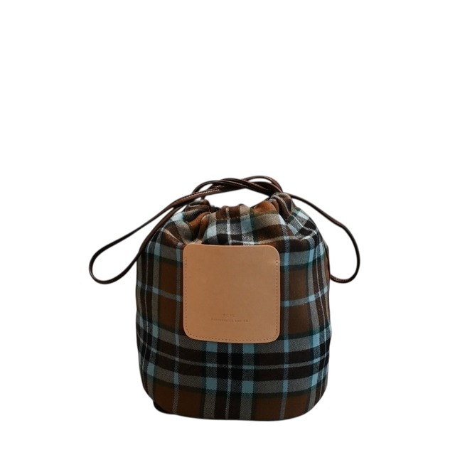 scye Scotish Tartan Drawstring Bag