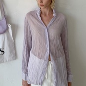 Crinkle Sheer Blouse F0618