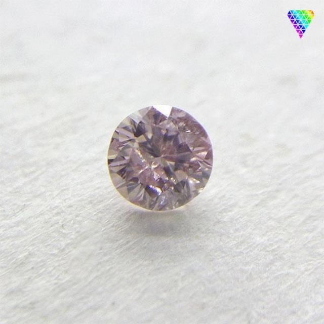 0.073 ct Fancy Light Brownish Pink I1 CGL 天然 ピンク ダイヤモンド ラウンド