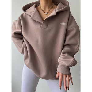 スキッパーネック オーバーサイズパーカー 3color RA3614