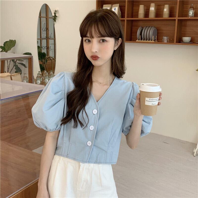 ホワイトシャツ スプリングショートトップス 春物 1号婦人84417318342