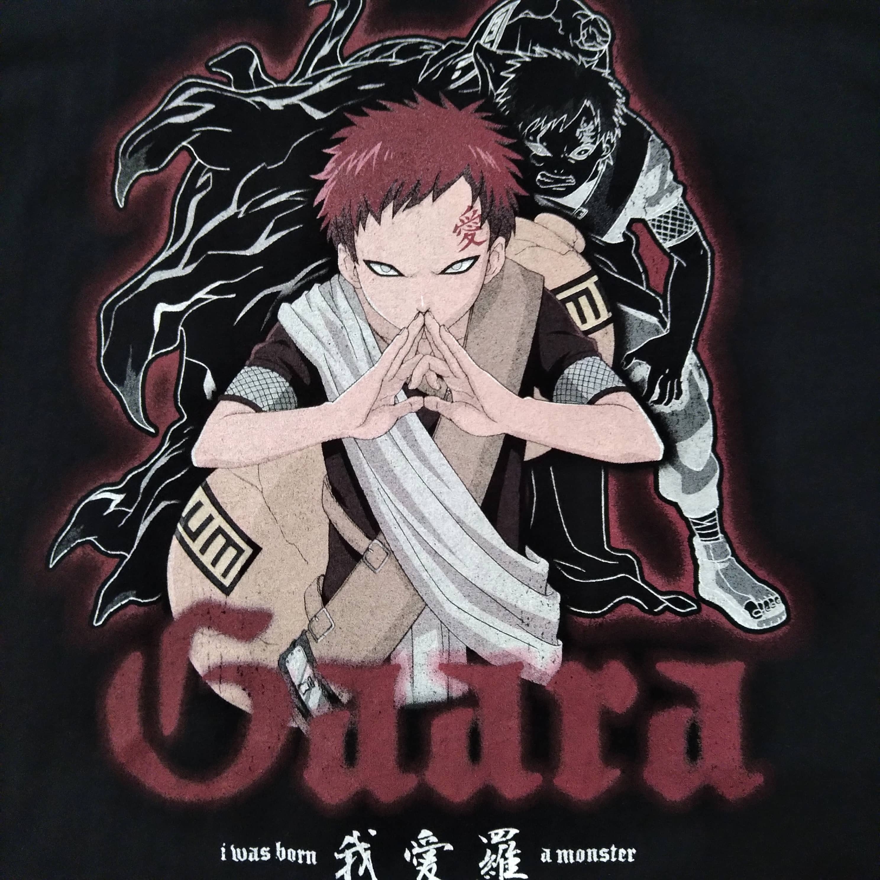 NARUTO ナルト 00s 我愛羅 中忍試験 ヴィンテージ アニメTシャツ L 古着 ナルト ヴィンテージ加工Tシャツ XL 我愛羅 naruto アニメT
