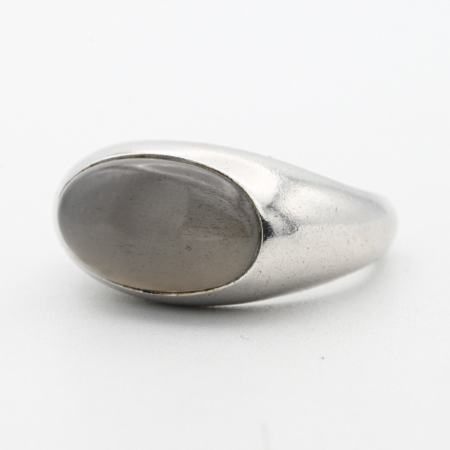 Smoky Quartz Accent Rounded Top Design Ring #12.5 / Denmark