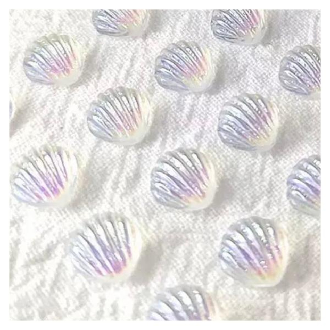 【8個】シェルアクリルカボション/ネイルパーツ/樹脂