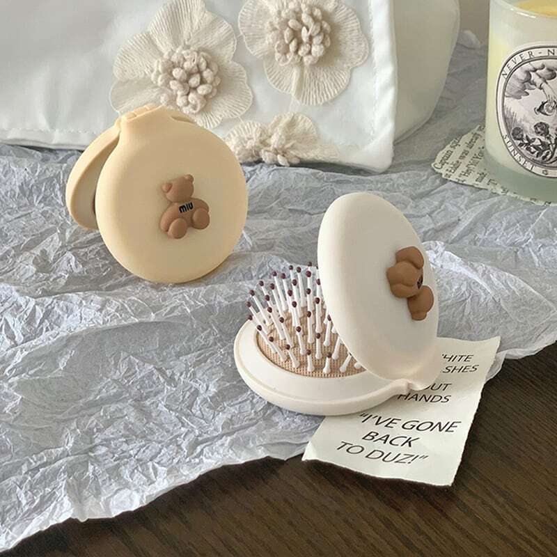 【COMB】クマロゴミニ折り畳みミラー付きコーム