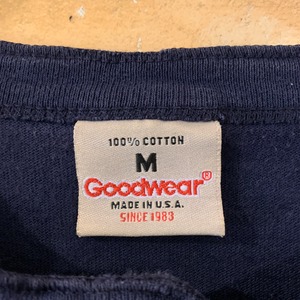 【Goodwear】 ロンT 長袖 USA製  M アメリカ古着 ヘンリーネック