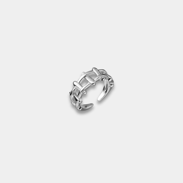 Silver Collar Ring AA01