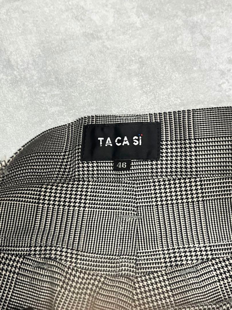TA CA SI ボンテージパンツ グレンチェック ジップパンツ グレー | CHASE