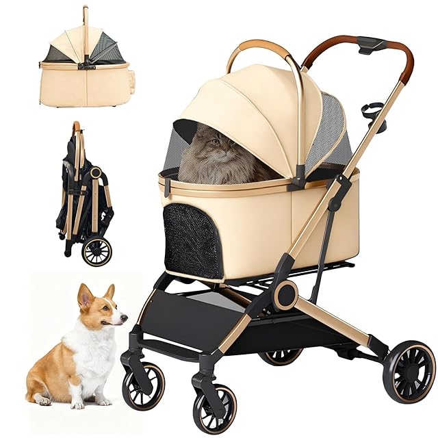 Merox」ペットカート分離型 取り外し可能 折りたたみ ペットバギー