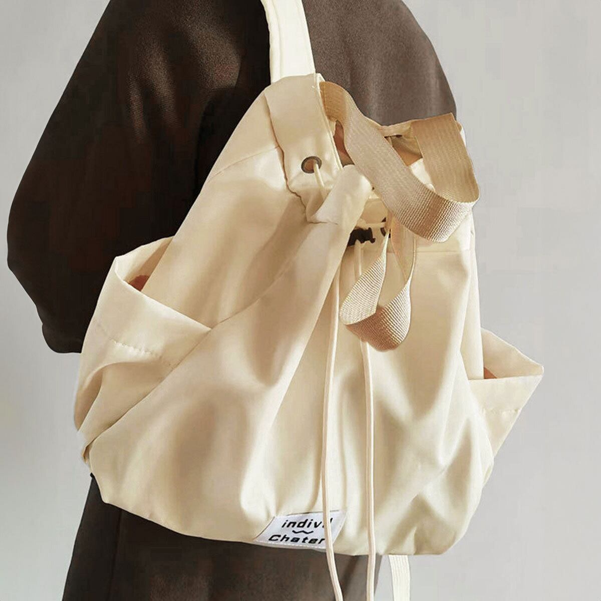 ナイロンバッグ 2way リュック トート 大容量 バッグ レディース 韓国 おしゃれ 大人 カジュアル 巾着トート かわいい 通勤 通学 軽量 A4 大人可愛い 大人女子