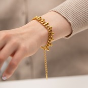 72B　ボリュームチェーンブレスレット　★　timelesz寺西拓人さん着用