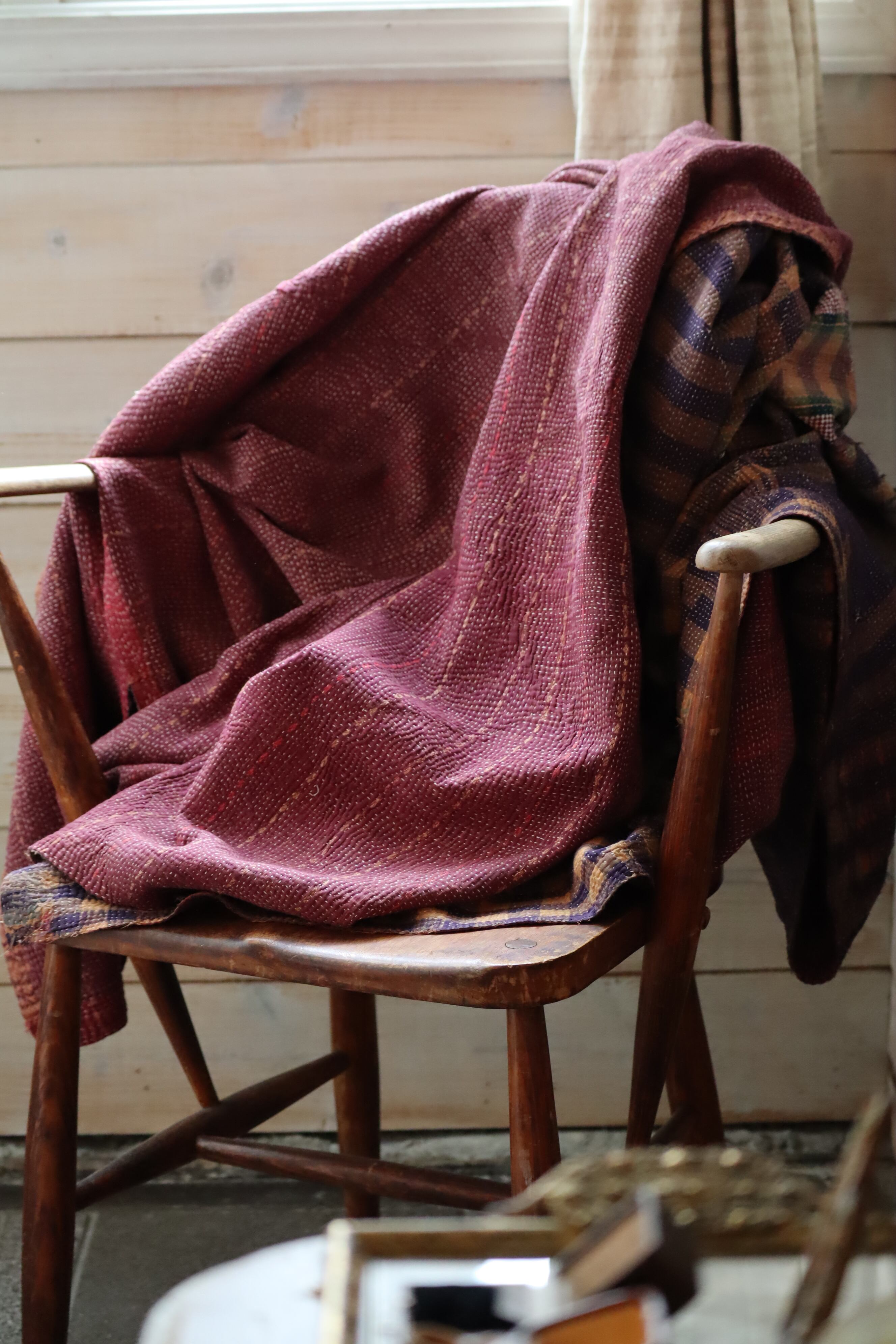 BORDEAUX PINK ヴィンテージ カンタキルト ラリーキルト マルチ