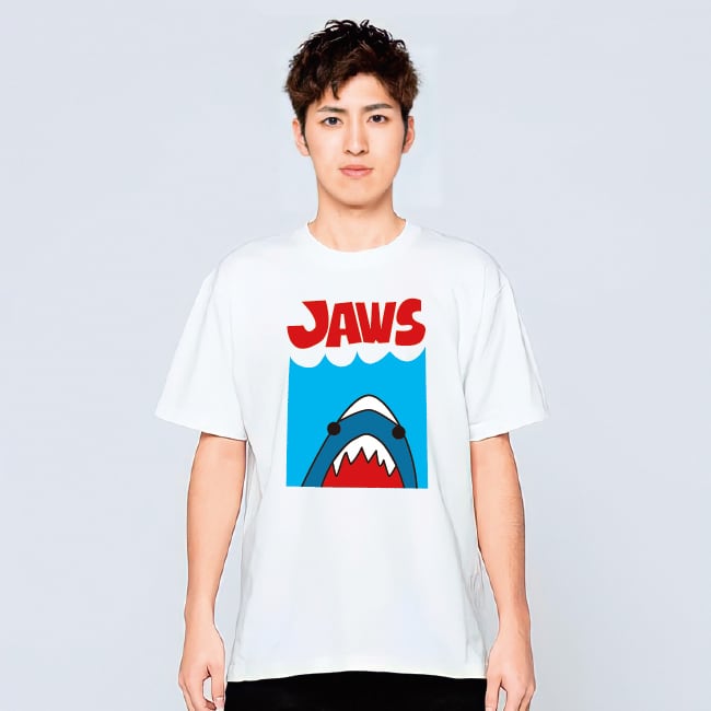 サメ ジョーズ Tシャツ メンズ レディース 半袖 かわいい イラスト 白 夏 大きいサイズ 綿100 160 S M L Xl デザインtシャツ 通販サイトのshortplate ショートプレート