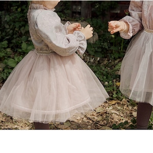 春フリル花柄レトロ中綿ワンピース2色