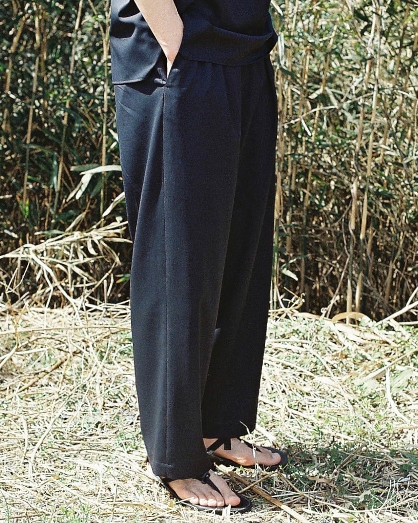 【ARCIVE】summer wool gabardine one tuck easy pants | sowell