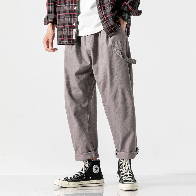 Road、Vintage、Autumn、Simple、Pure Color、ese Retro Pants、Men's Trendy、Loose、Wild、Straight Pants-Alibaba レトロ オータム 秋物 ピュア ビンテージ hip6-161172812572100