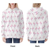 Women's All Over Print Hoodie White 4302