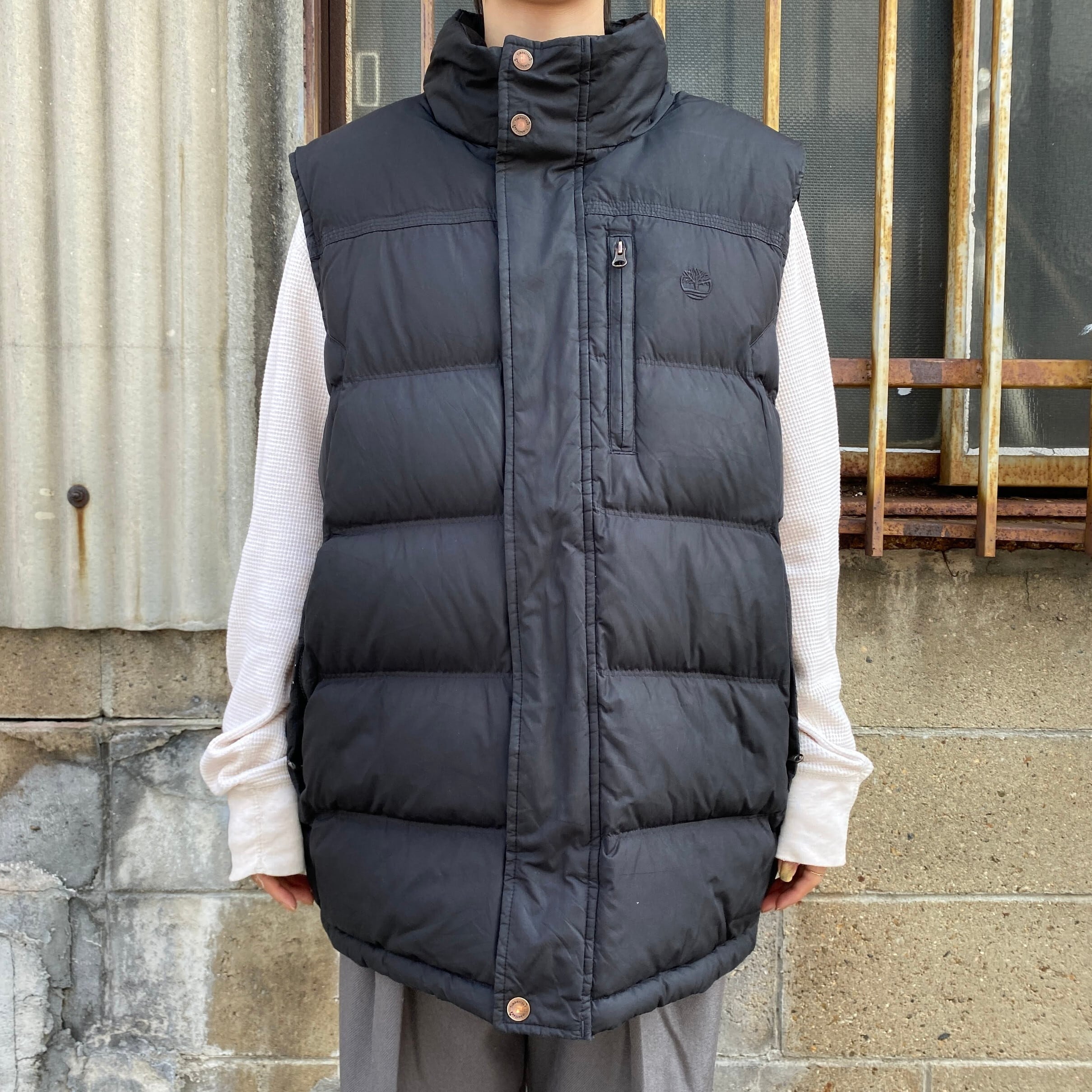 13年製 Timberland ティンバーランド グレーダックダウンベスト メンズ 