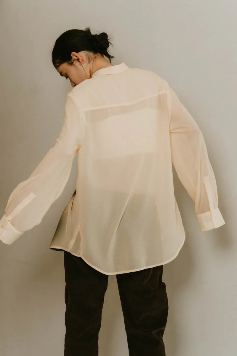 KnuthMarf(クヌースマーフ) flower print sheer shirt(unisex