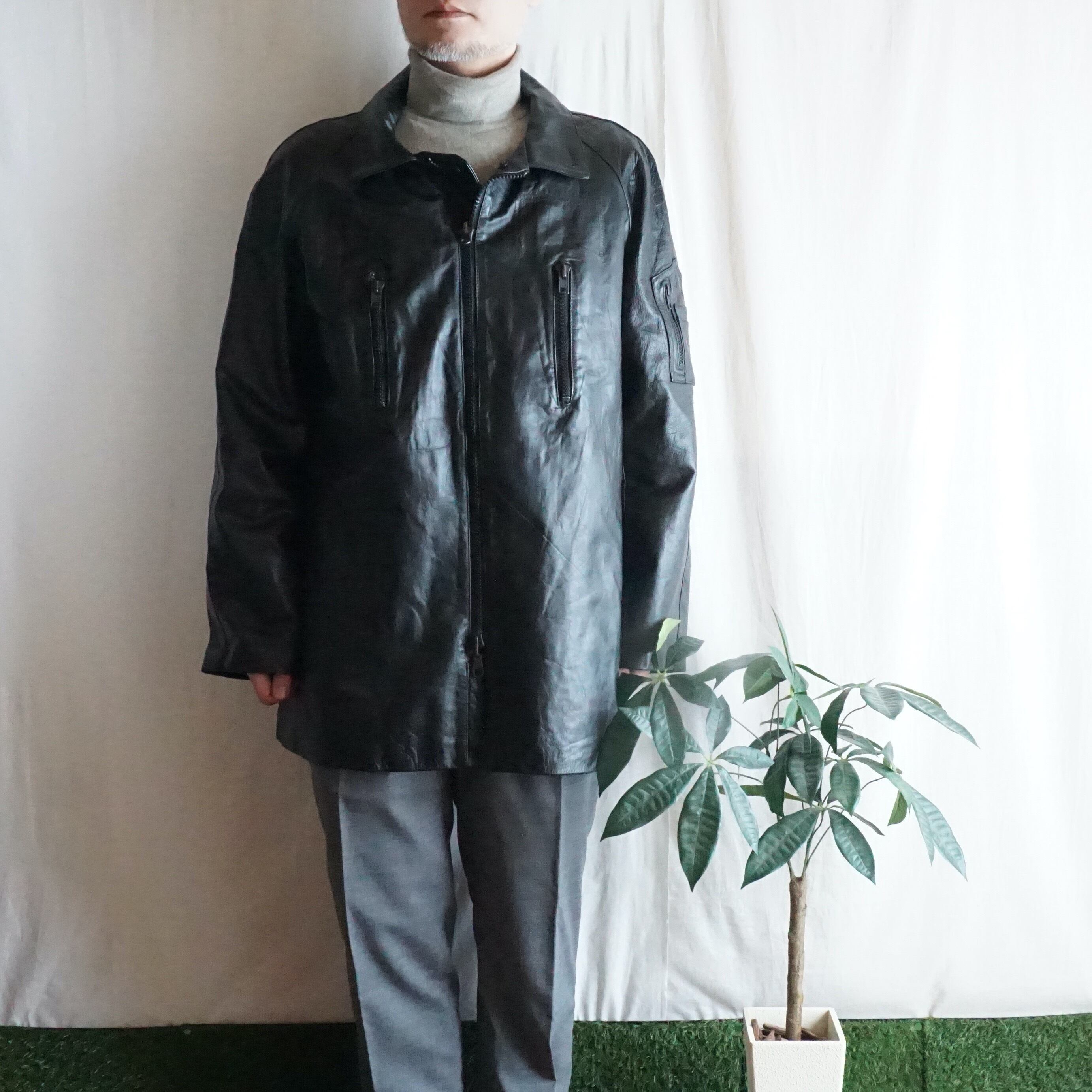 ドイツ レザー ポリスマンジャケット 80's Germany [C2245] | 古着屋