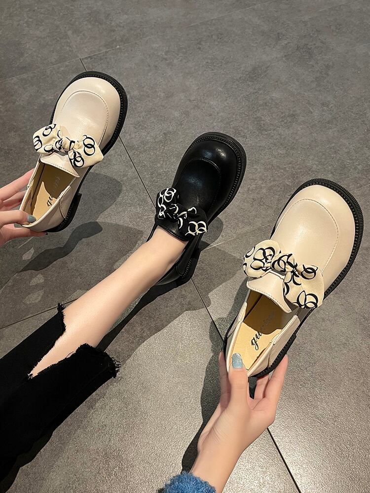 シングルオータムスタイルスタンダードリボンレザー 靴 シューズ レトロ 秋物 部族の婦人靴72756584226