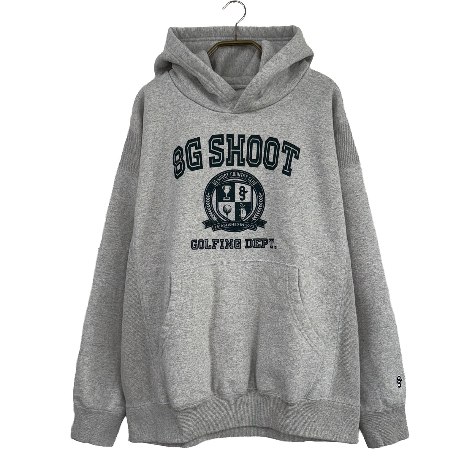 8G COLLEGE LOGO SWEAT PARKA -HEATHER GRAY-
