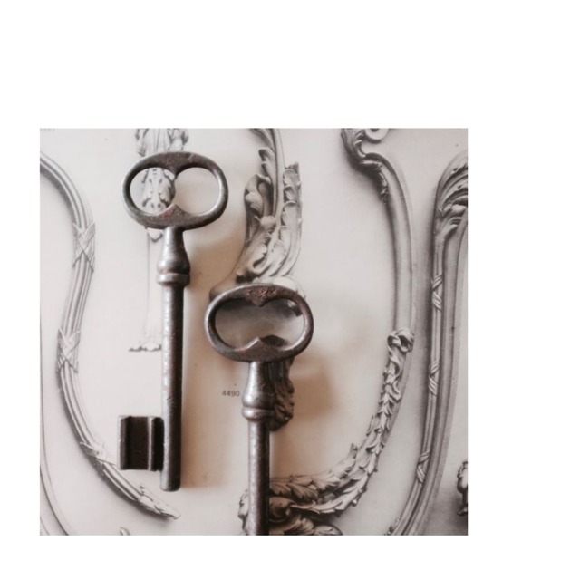 1900s France antique 12c 秘密の扉用鉄製の鍵d