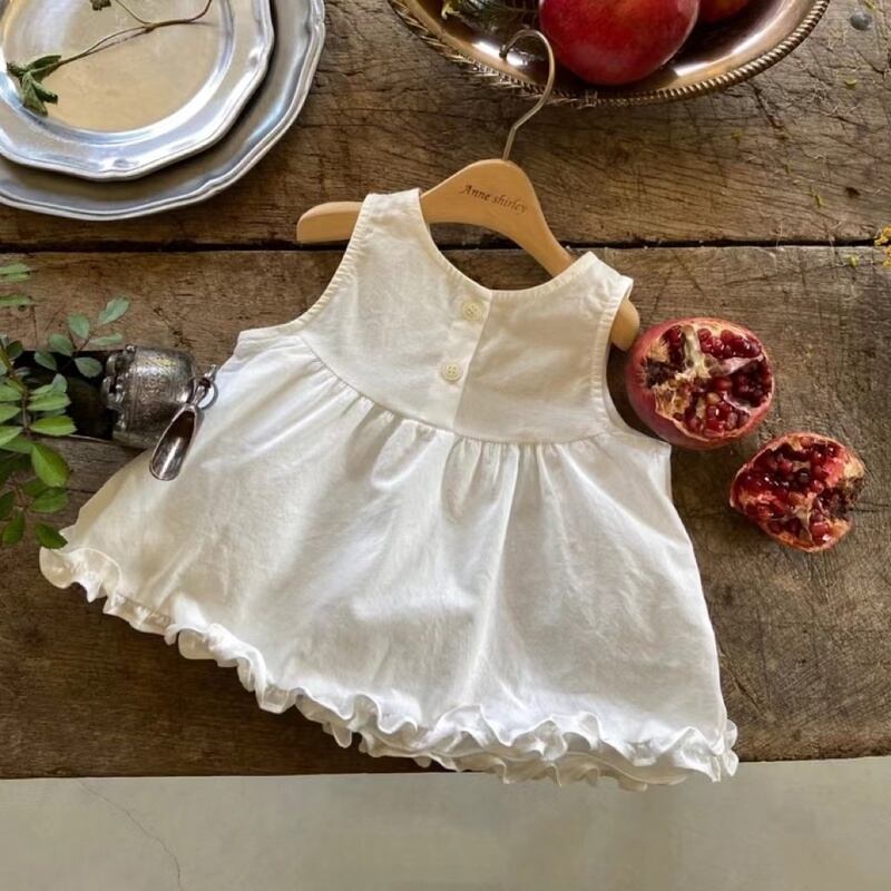 【BABY】韓国風 フレアノースリーブワンピース