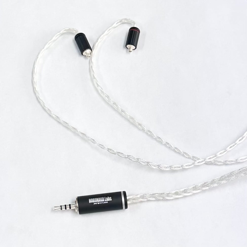 《SALE》【サンプル市】未発売品 12芯:NOBUNAGA Labs SILVER:2.5mm4極バランス対応 MMCXリケーブル