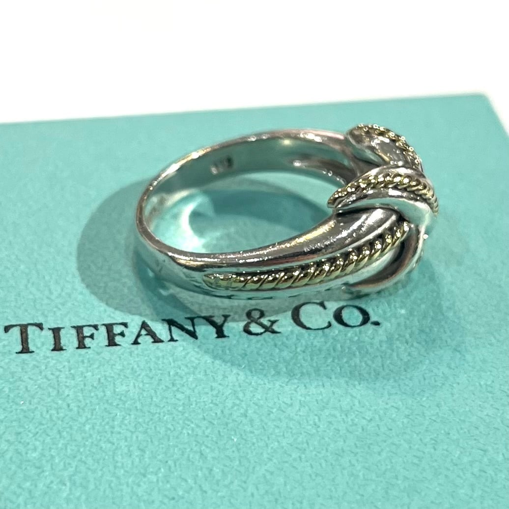 TIFFANY&CO.】【16号】2951 silver925× 18k コンビ シグネチャーリング