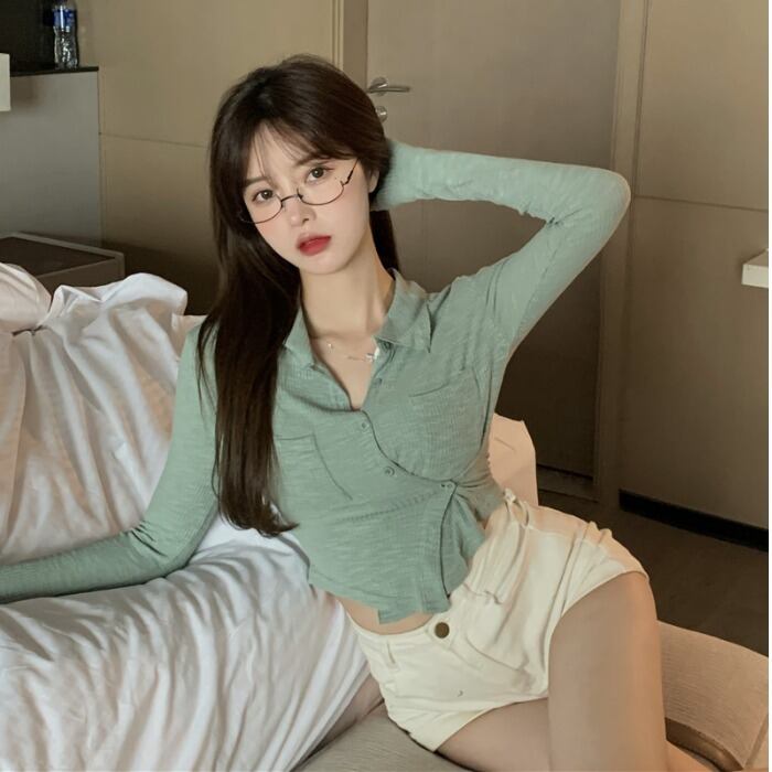 サマーカーディガンシャツ 薄手スリムショートニットセーター レディース ロング 夏物 ドラファッションホール70920993393