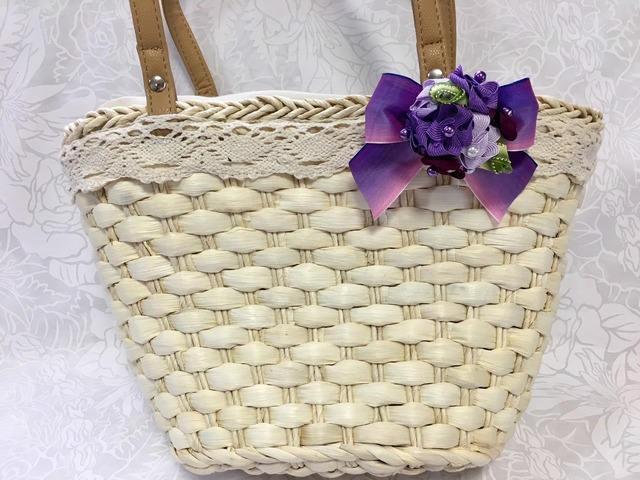 【紫陽花のコサージュ キット♪ハワイアンリボンレイ】