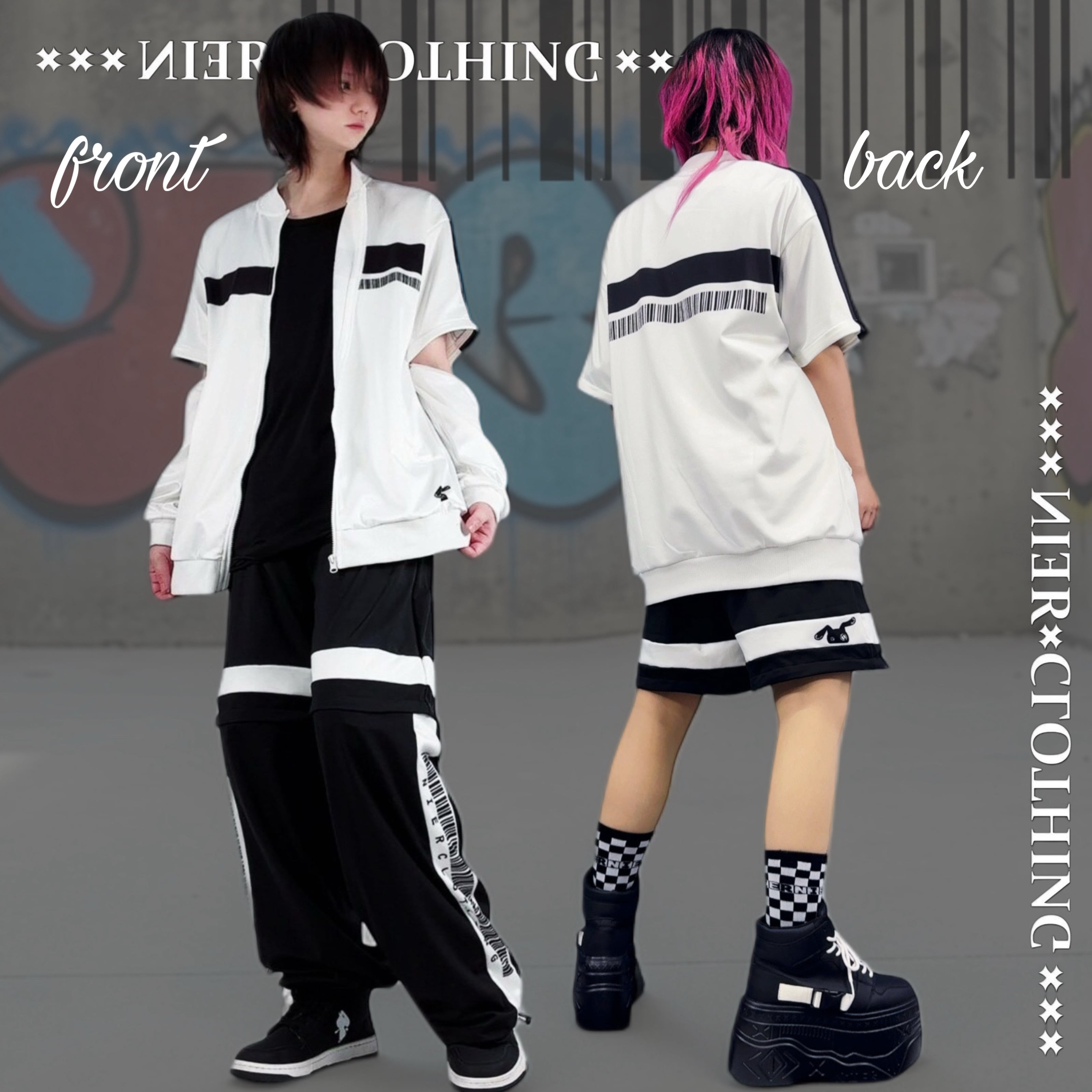 3WAY ZIP SLEEVE WHITE OUTER【CODE】 | NIER CLOTHING