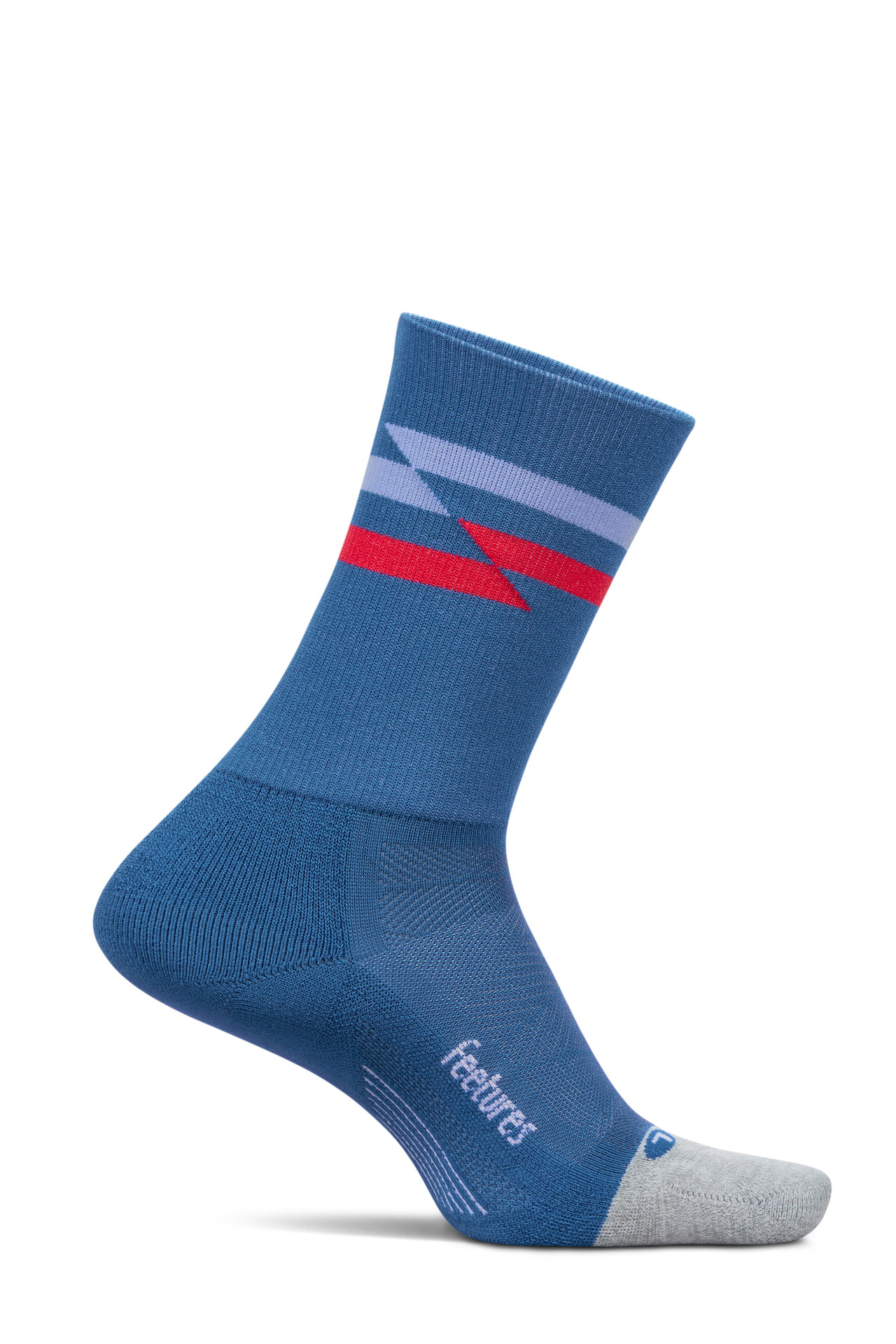 Feetures(フィーチャーズ) ELITE LIGHT CUSHION MINI CREW BlueTrack メンズレディースソックス