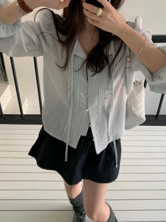 (予約) pretty young thing / Lumi frill blouse 3color　