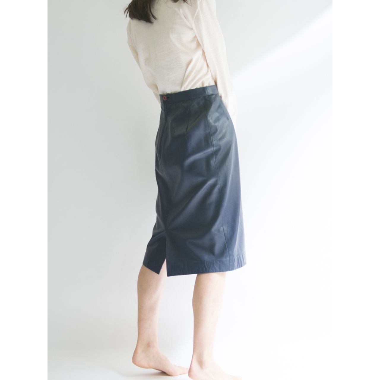 Spanish lamb leather tight skirt（スペインラムレザー タイトスカート）3d