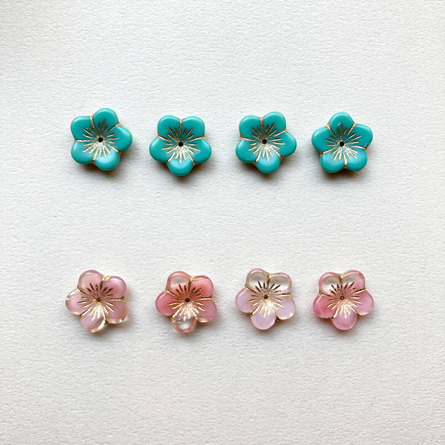 最終入荷〉桜風小花のチェコガラスビーズ | Dua-アクセサリーパーツ