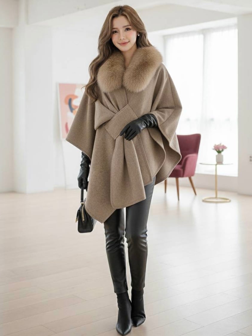 High-quality fur cape《 即日発送 》 | CLARA