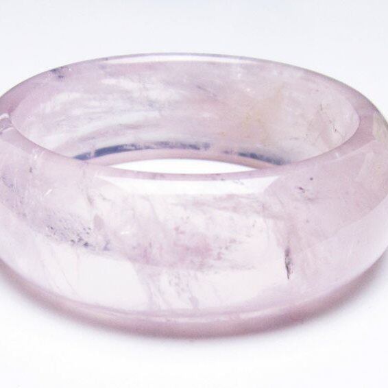 ローズクォーツ バングル 一点物 メール便可 [M便 1/10] 111-37085