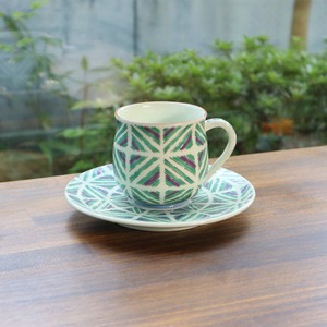 【アウトレット】有田焼　コーヒー碗皿　松葉紫 3-028