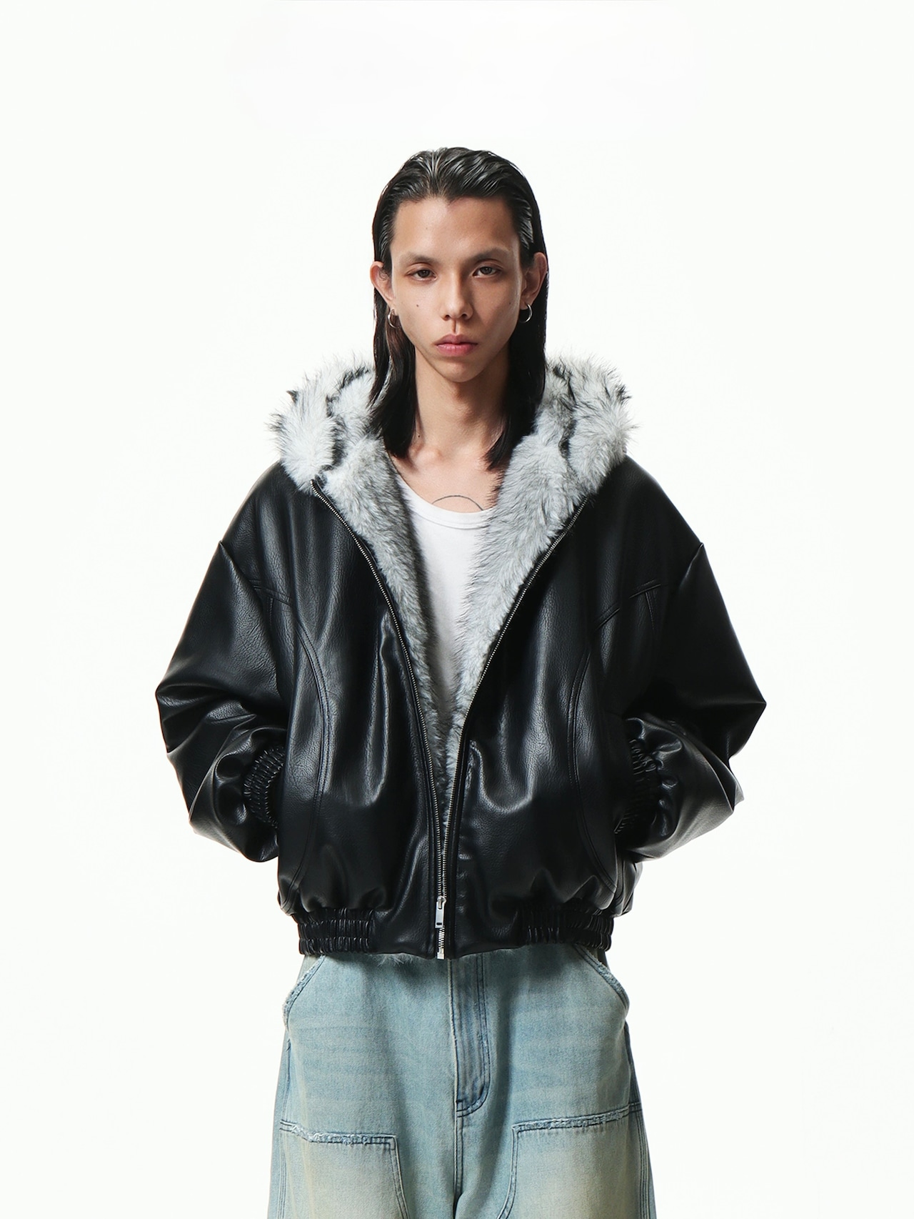 BOOGOOVOGUE Short PU Fur Jacket