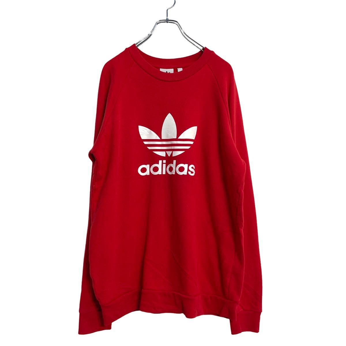 adidas Big Trefoil Crop Hoodie パーカー M 赤